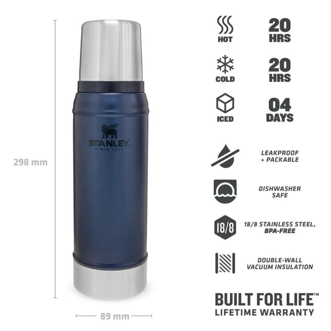 Stanley Classic Legendary Bottle in Nightfall Blue (750ml)