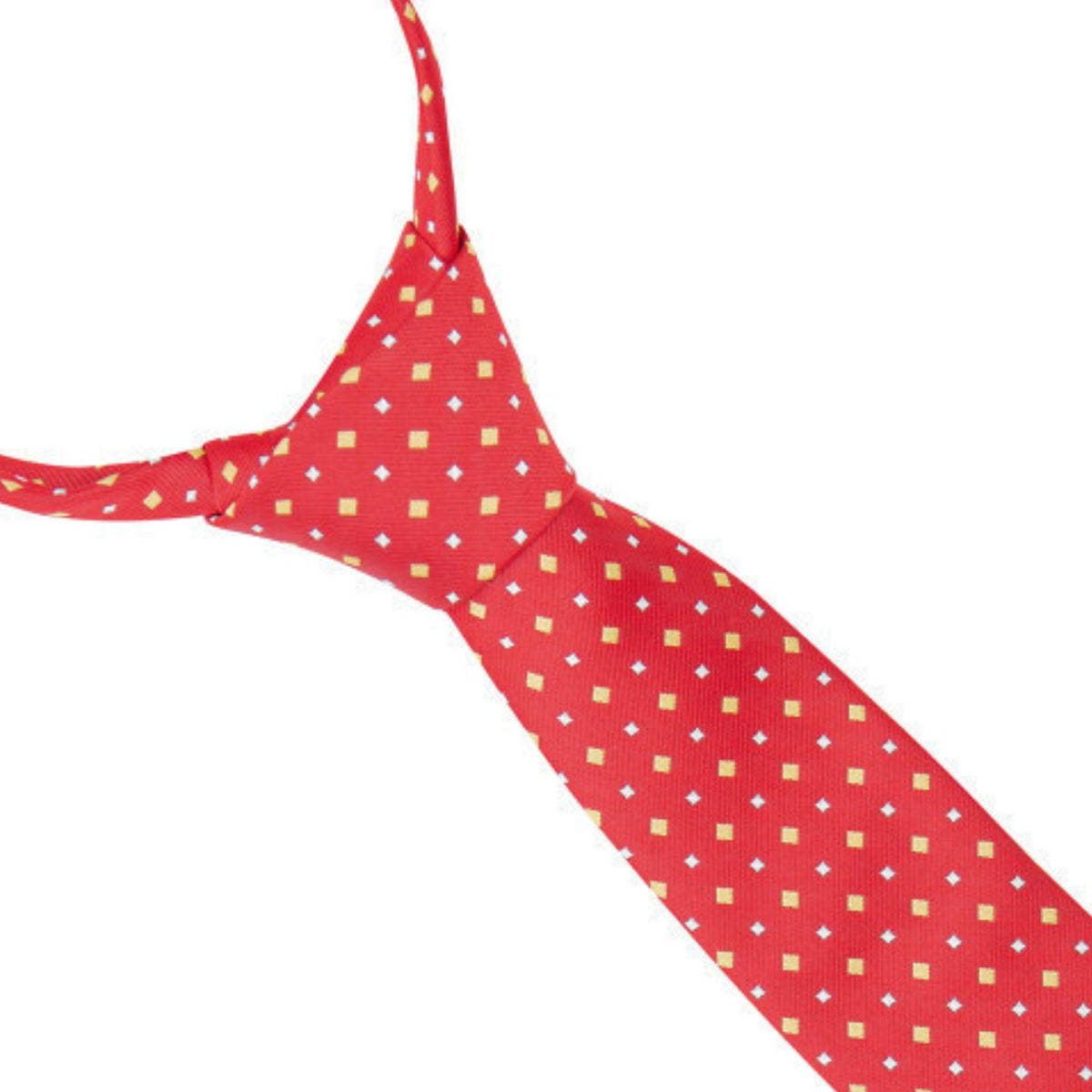 Supreme Products Kids Show Riding Tie in Red with Gold Diamonds Print