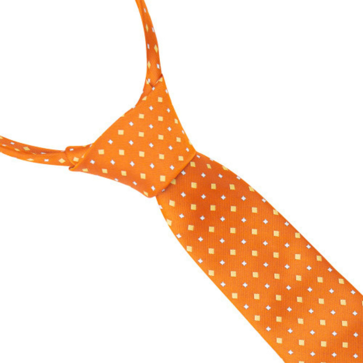 Supreme Products Kids Show Riding Tie in Orange with Gold Diamonds Print