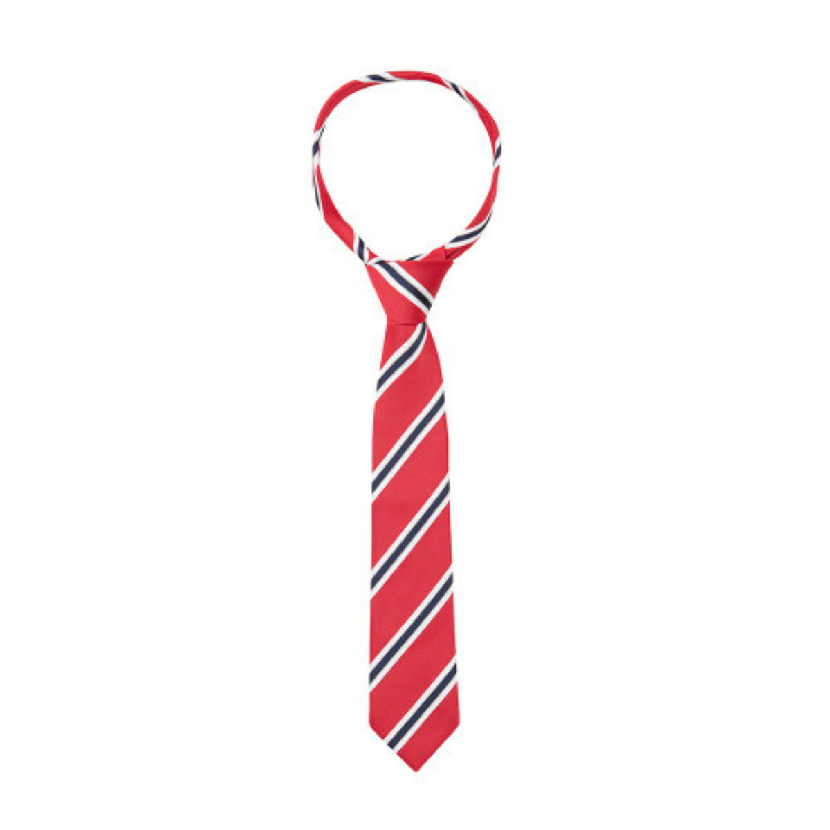 Supreme Products Show Riding Tie in Red with Navy Stripes