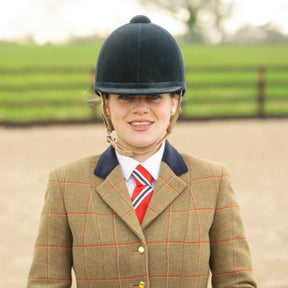 Supreme Products Show Riding Tie in Red with Navy Stripes