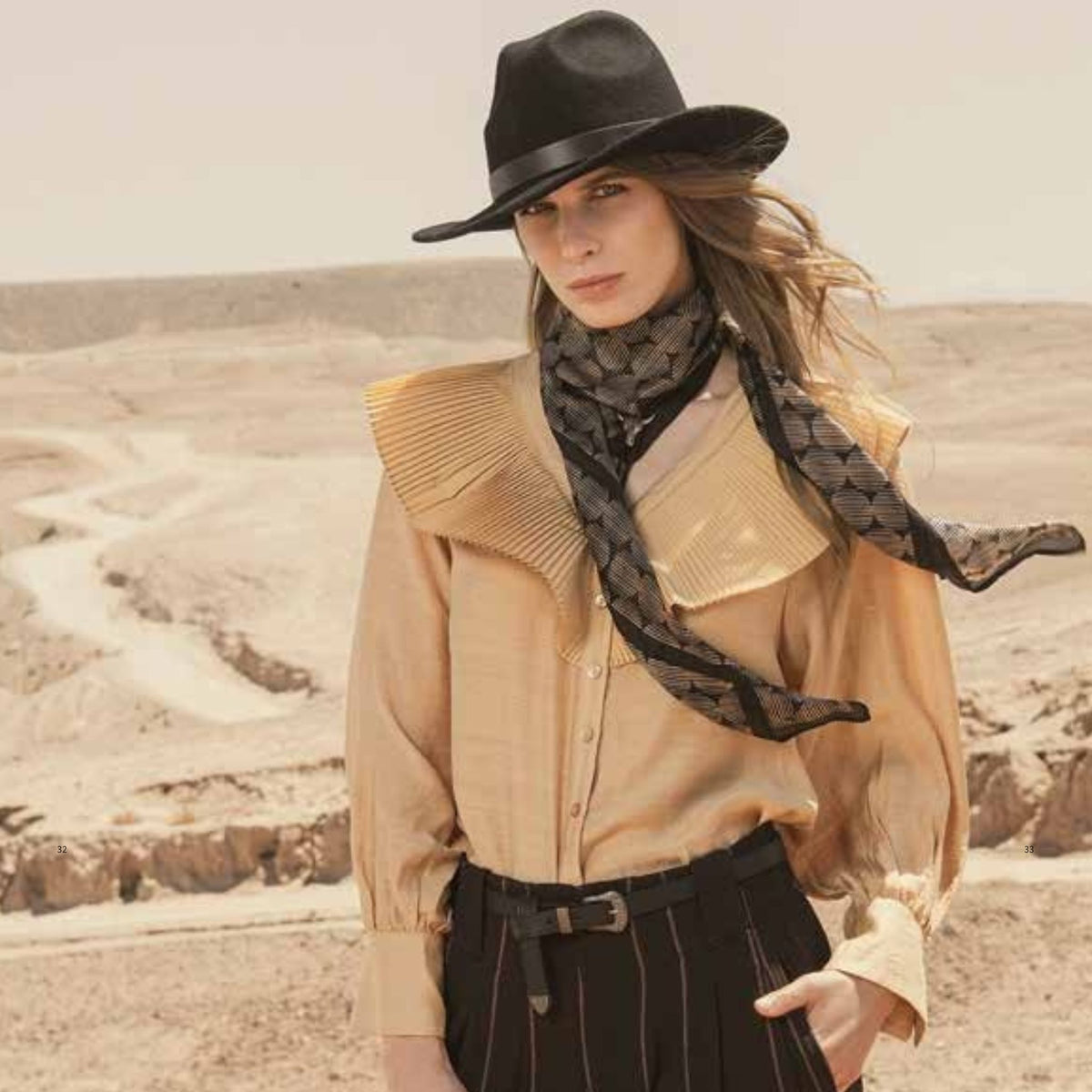 Surkana Fedora Hat in Black
