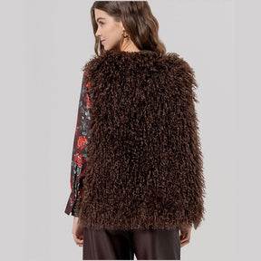 Surkana Fur Vest in Chocolate
