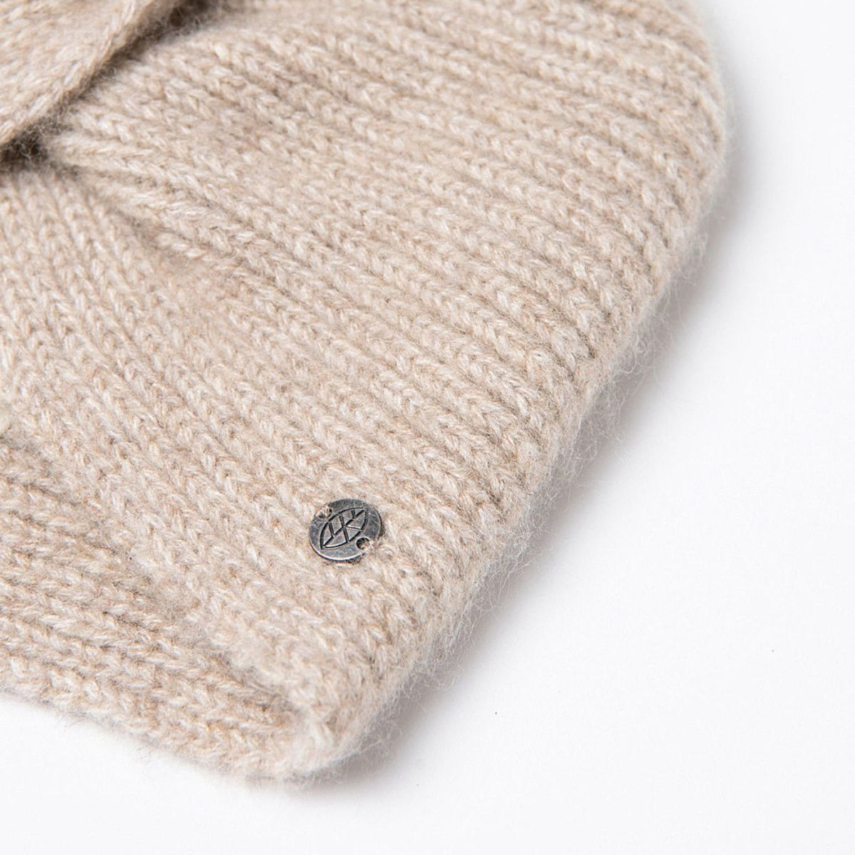 Surkana Gotu Knit Turban in Ecru