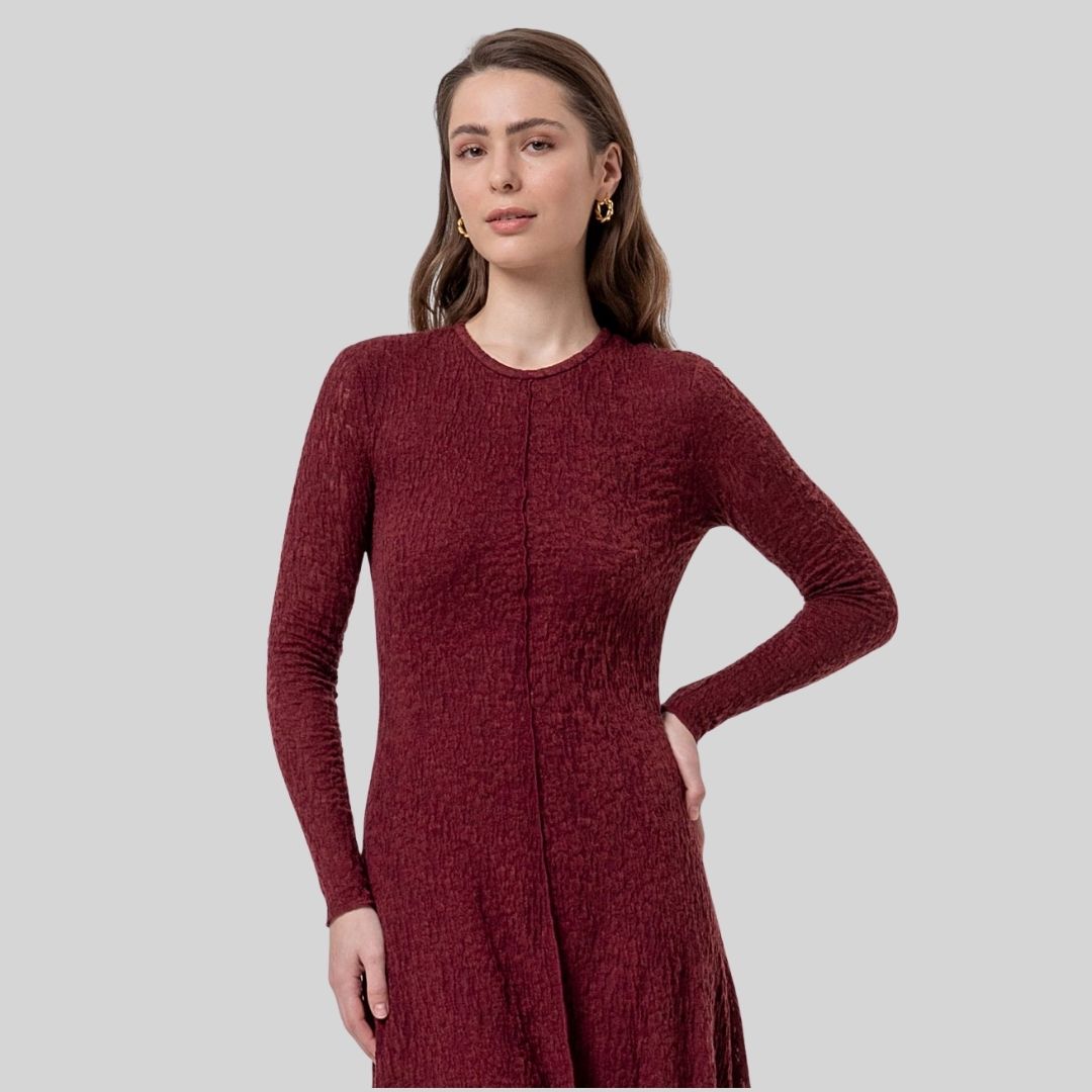 Surkana Long Dress in Maroon