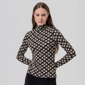 Surkana Turtleneck T-shirt in Black