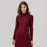 Surkana Turtleneck T-shirt in Maroon
