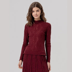 Surkana Turtleneck T-shirt in Maroon