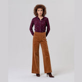 Surkana Wide Pants with Patch Pockets in Toffee
