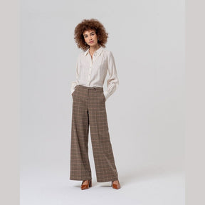Surkana Wide Trouser with Small Waist in Camel