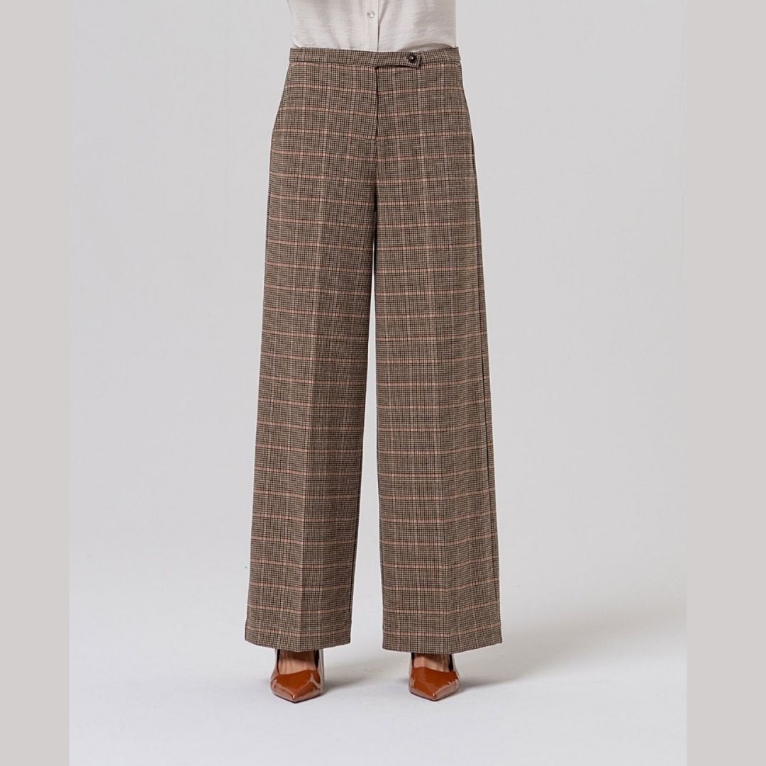 Surkana Wide Trouser with Small Waist in Camel