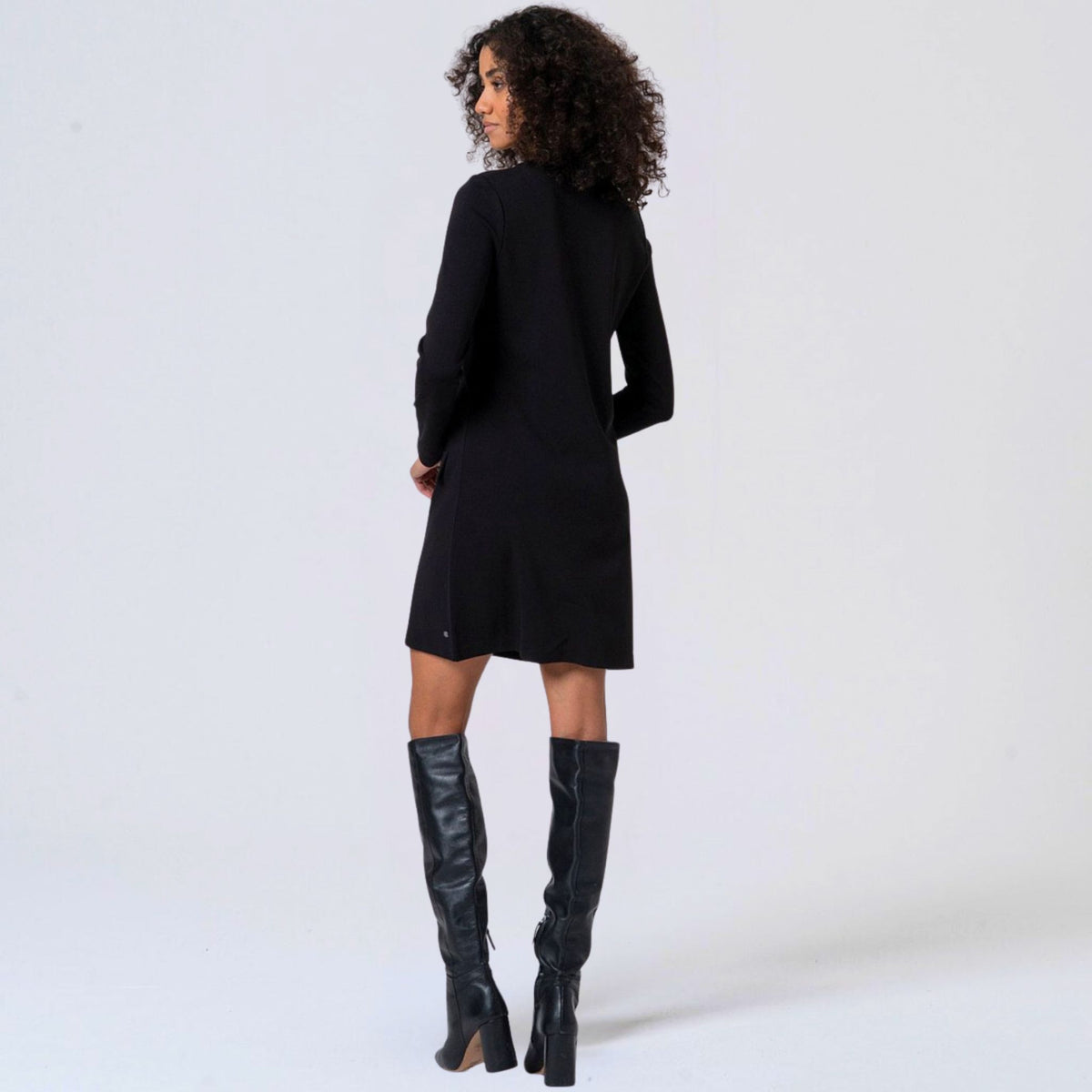 Surkana Women's Lisa Short A-Line Dress in Black