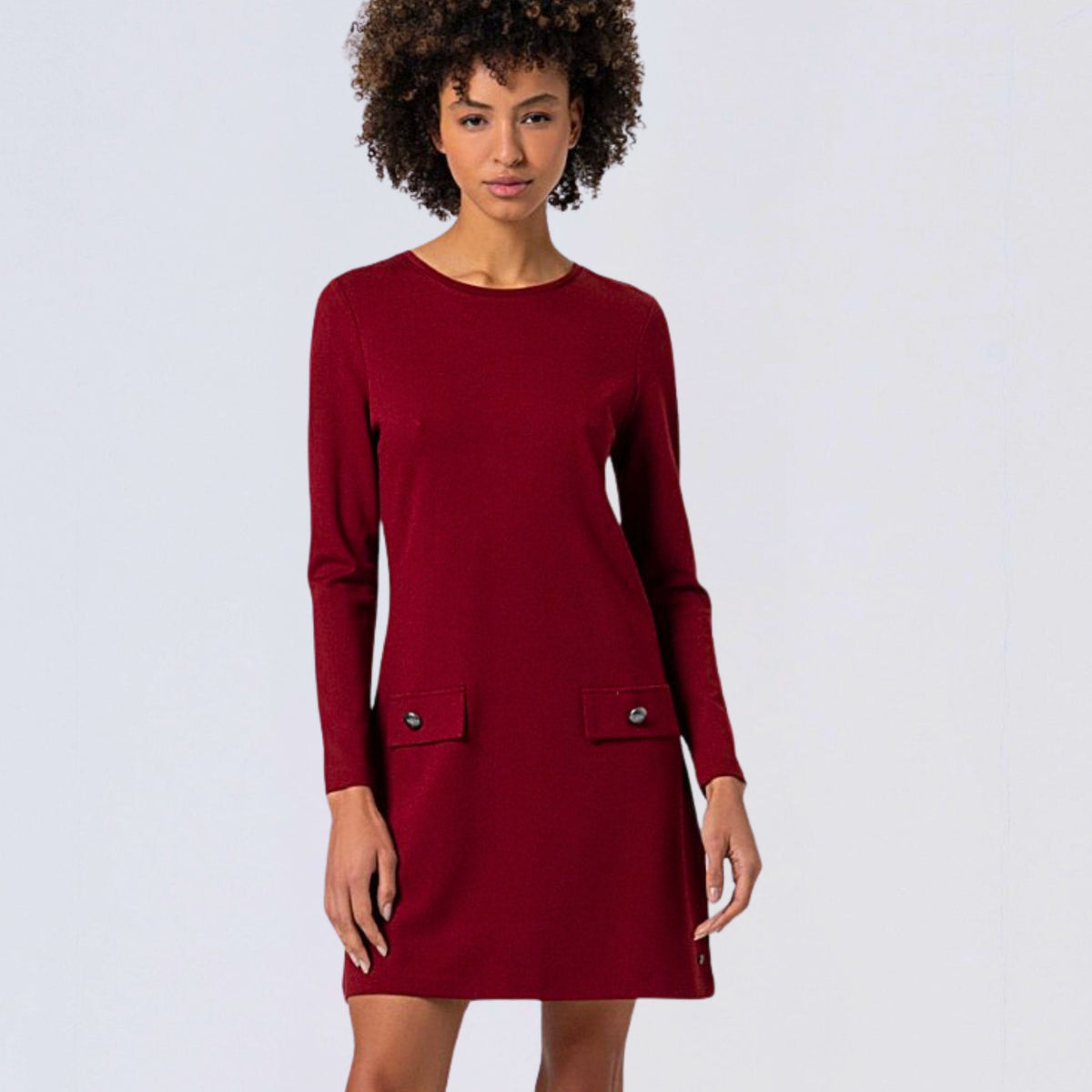Surkana Women's Lisa Short A-Line Dress in English Red