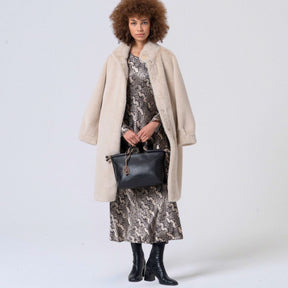 Surkana Women's Mady Long Animal-Print Dress in Grey