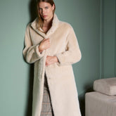 Surkana Women's Nipe Faux Fur Coat in Ecru