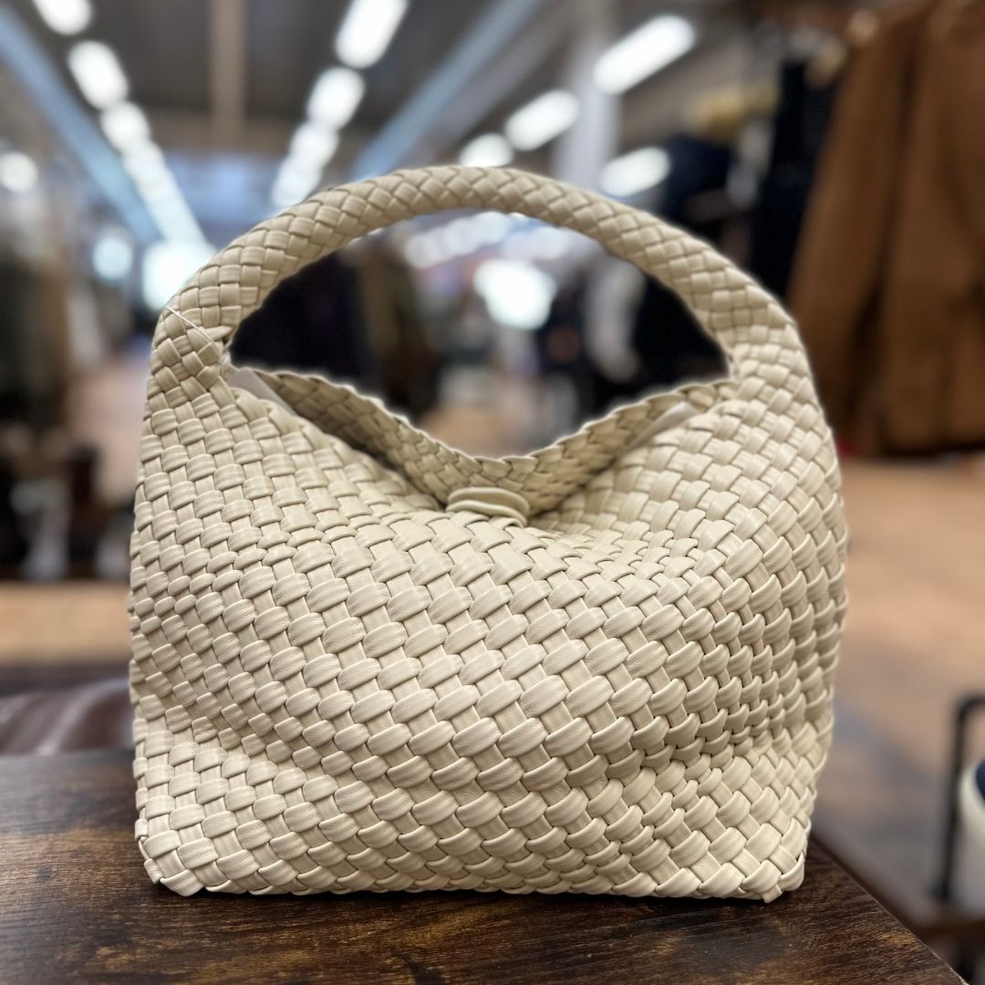 Surkana Braided Shoulder Bag in Ecru