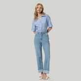 Surkana Women's Baggy Jeans in Sky Blue