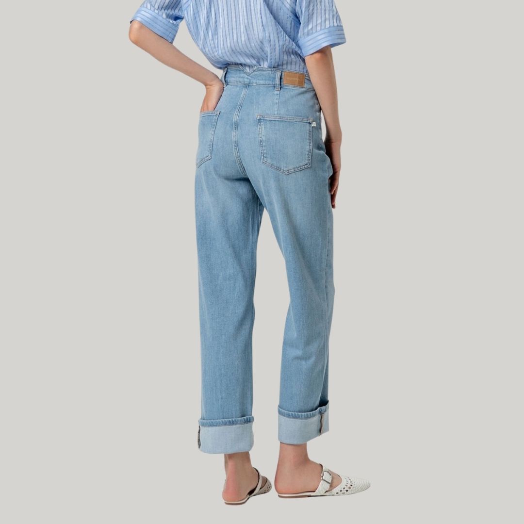 Surkana Women's Baggy Jeans in Sky Blue