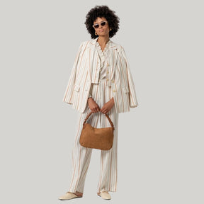 Surkana Women's Cropped Vest in Ecru