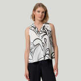 Surkana Women's Evase Sleeveless Shirt in White