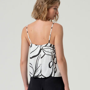 Surkana Women's Straight Neck Strap Top in White