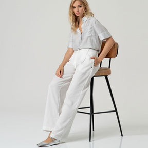 Surkana Women's Wide Leg Pants in White