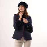 Welligogs Ascot Wool Jacket in Navy Pink