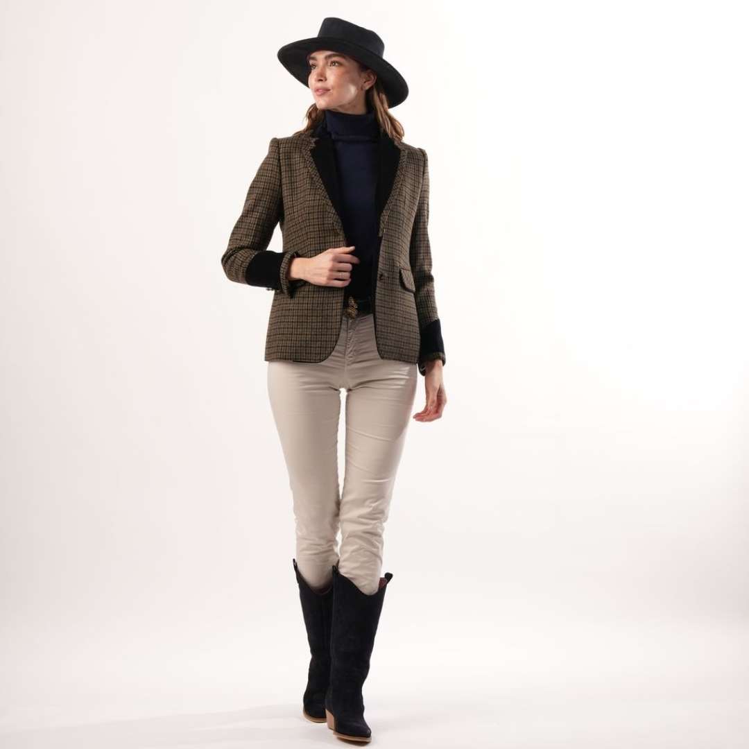 Welligogs Grantham Wool Jacket in Sage Check