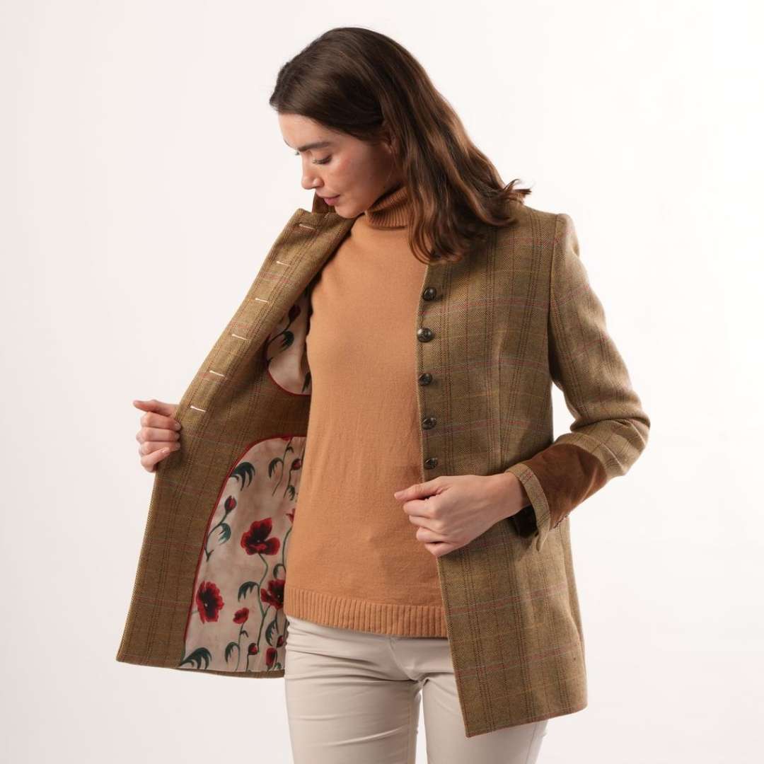 Welligogs Knightsbridge Cashmere Jacket in Wheat
