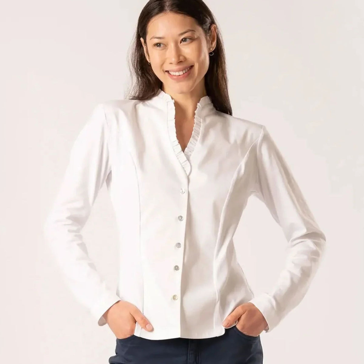 Welligogs Women's Cassandra Shirt in Ivory White