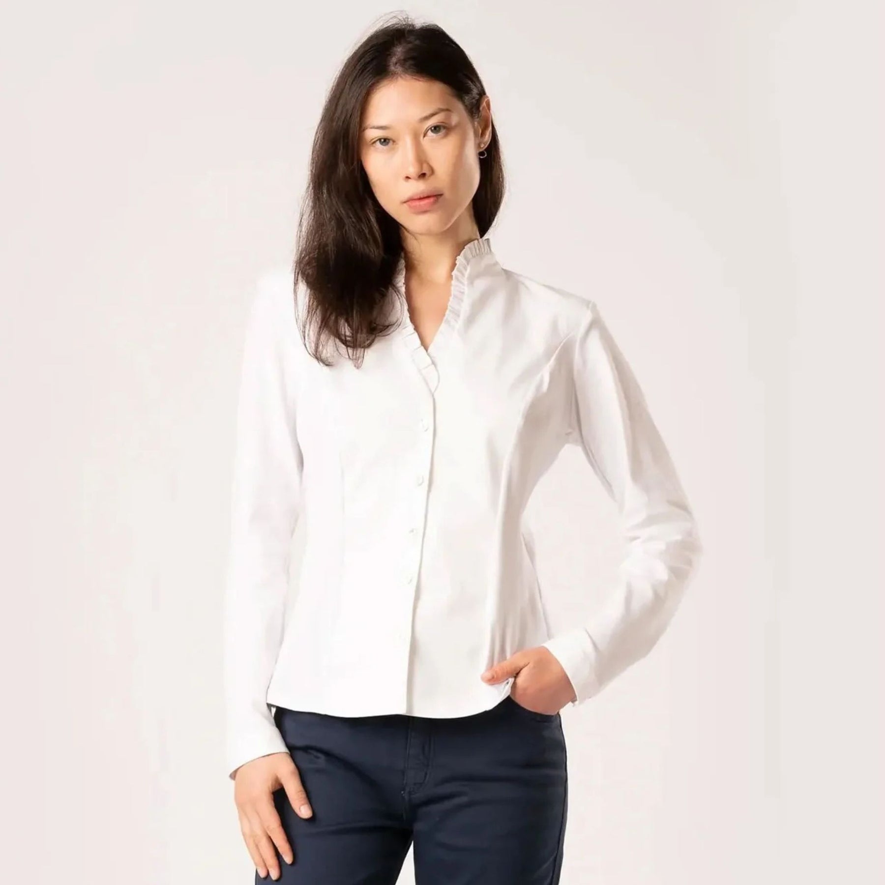 Welligogs Women's Cassandra Shirt in Ivory White