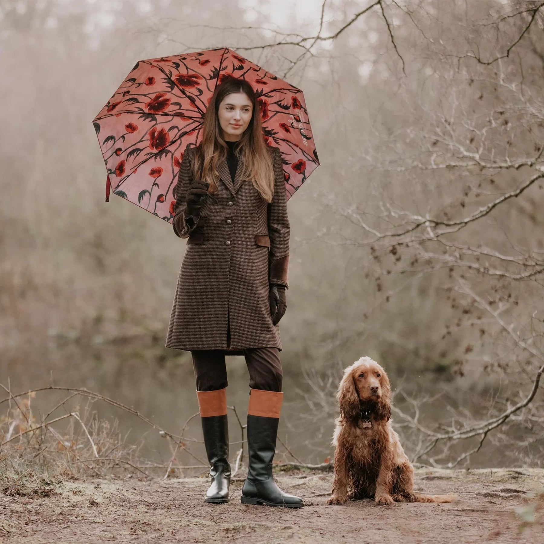 Welligogs Women's Demelza Wool Coat in Coffee