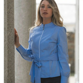 Welligogs Women's Henrietta Wrap Shirt in Blue
