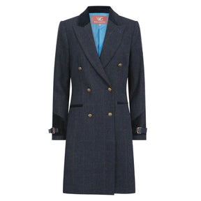 Welligogs Women's Kensington Wool Trench Coat in Navy