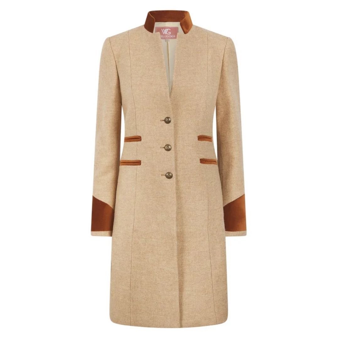Welligogs Women's Oxford Amber Wool Coat in Haze