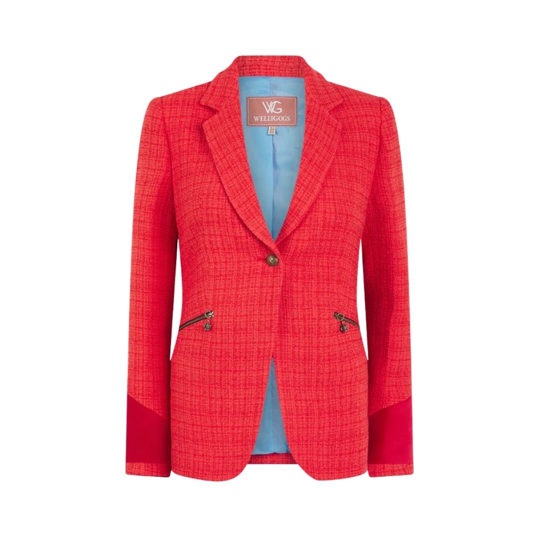 Welligogs Women's Positano Blazer in Scarlet