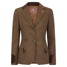 Welligogs Women's Westminster Check Wool Jacket in Walnut