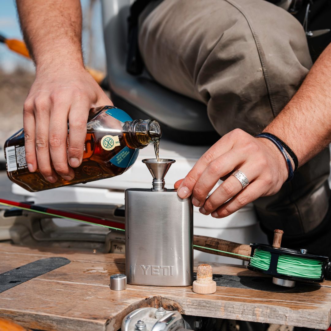 YETI Flask in Stainless Steel