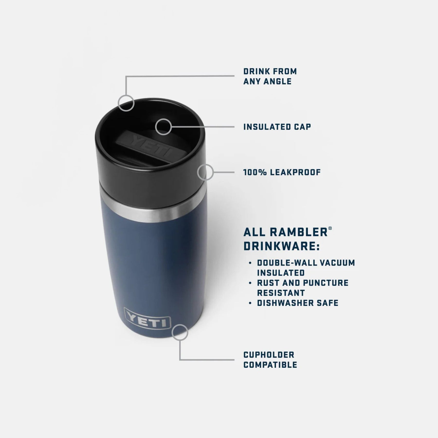YETI Rambler 12 Oz Travel Bottle in Cherry Blossom (355ml) with Commuter Cap