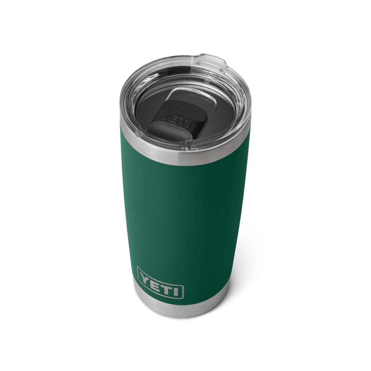 YETI Rambler 20 Oz Tumbler in Black Forest Green (591ml) with Magslider Lid