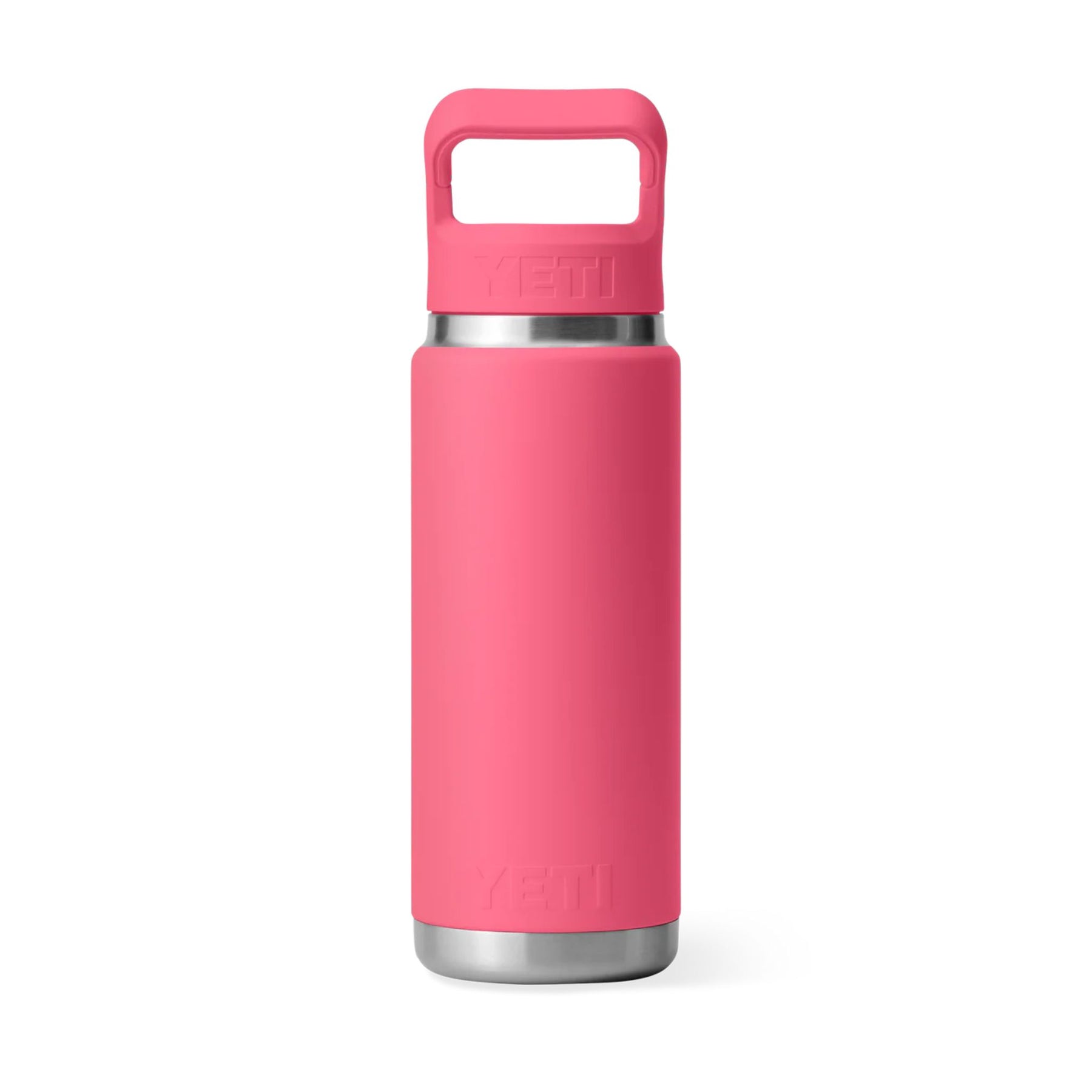 YETI Rambler 26 Oz Bottle in Tropical Pink (739ml) with Straw Cap