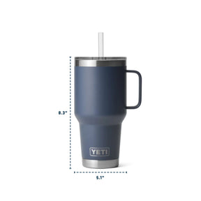YETI Rambler 35 Oz Straw Mug (994 ml) in Black Forest Green