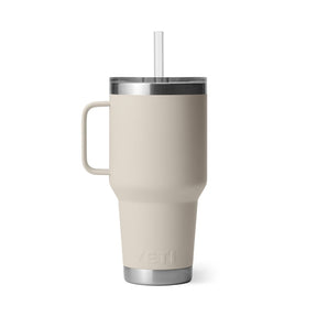 YETI Rambler 35 Oz Straw Mug in Cape Taupe (994ml) with Straw Lid