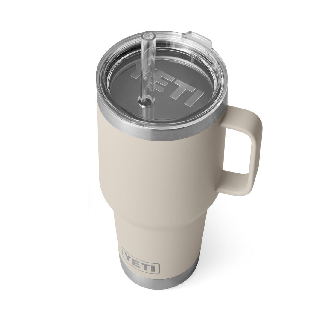 YETI Rambler 35 Oz Straw Mug in Cape Taupe (994ml) with Straw Lid