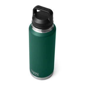 YETI Rambler 46 Oz Bottle in Black Forest Green (1400ml) with Chug Cap