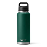 YETI Rambler 46 Oz Bottle in Black Forest Green (1400ml) with Chug Cap
