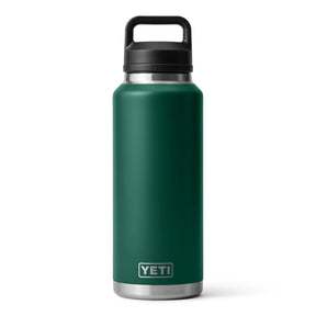 YETI Rambler 46 Oz Bottle in Black Forest Green (1400ml) with Chug Cap