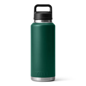 YETI Rambler 46 Oz Bottle in Black Forest Green (1400ml) with Chug Cap