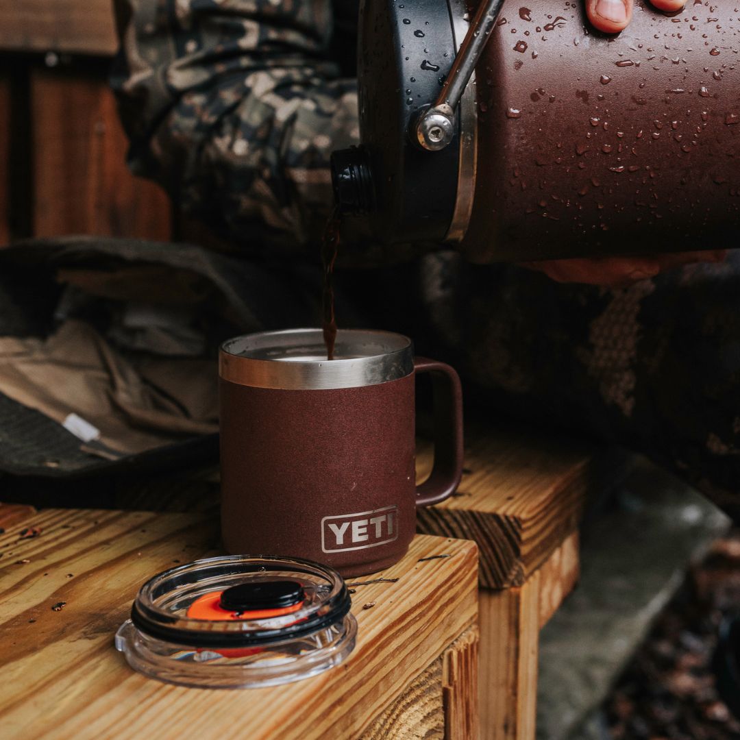 YETI Rambler 10 Oz Stackable Mug in Wetlands Brown 296ml with Magsli