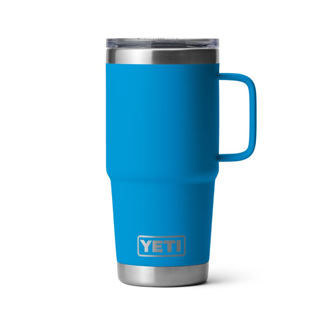 YETI Rambler 20 Oz Travel Mug in Big Wave Blue (591ml) with StrongHold Lid